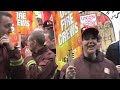 South Yorkshire fire-fighters protest in Barnsley