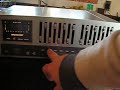 Demonstration of the SE-9's motorized fader capability. Rather than having each fader motorized, this unit adjusts the faders one at a time, presumably to save on costs. It's surprisingly quick and the unit is very lightweight which would have saved Sansui a considerable amount on shipping costs I guess.
