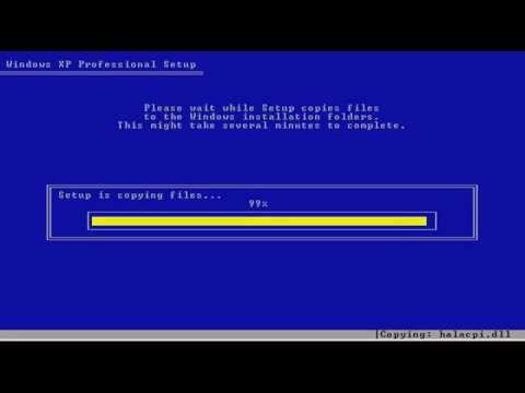how to xp windows install