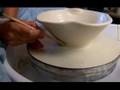 How to Make Pottery Bowls : Trimming the Clay of Pottery Bowls