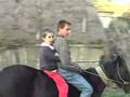 407 Csángó legények lóháton. On horseback with my brother