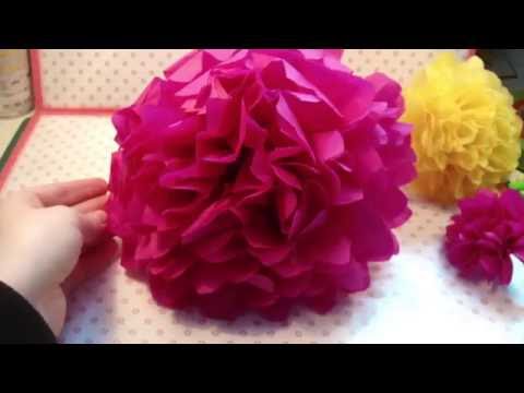 Blumen Girlande aus Seidenpapier