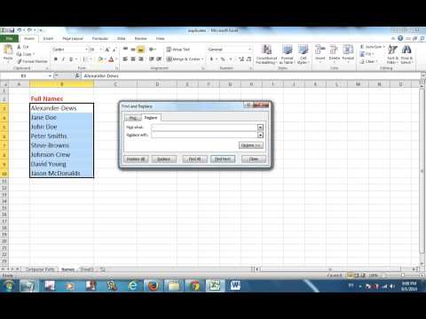 how to eliminate a space in excel