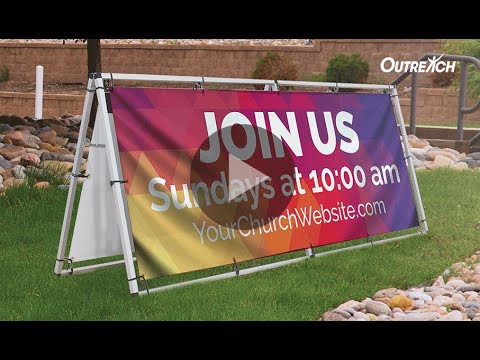 Banners, Back To Church Sunday, Back to Church Sunday Celebration, 3' x 8' Video
