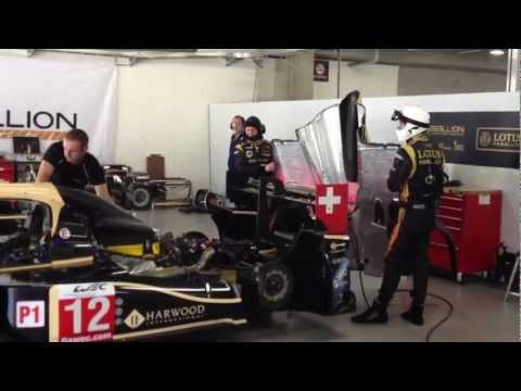 WEC rebellion racing car revving at Fuji speedway