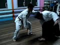 Aikido Ukemi on a wooden floor