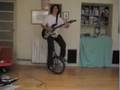 Unicycling Guitar #1. Highway to Hell