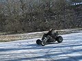 Modified Briggs Go cart donuts on the ice