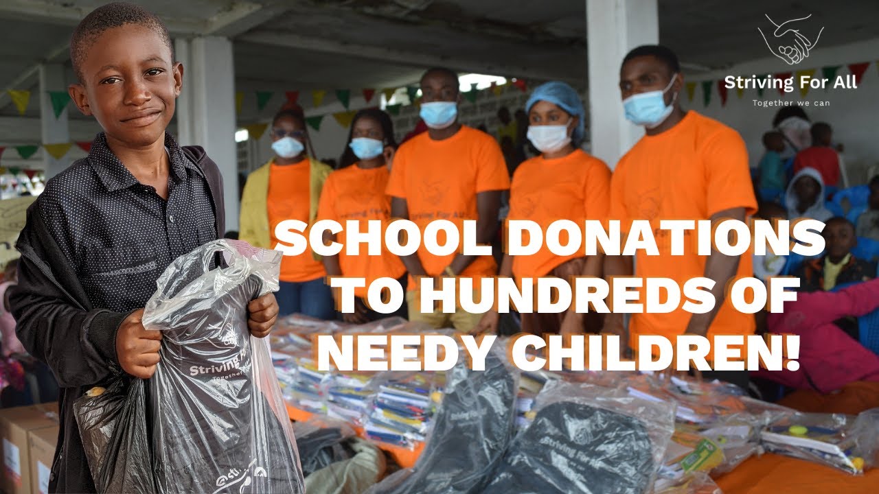 School donations to hundreds of needy children!