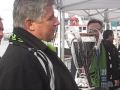 Sounders FC coach Sigi Schmid with MLS Cup trophy