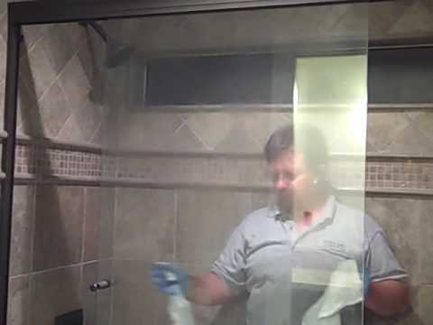 how to remove rain x from shower door