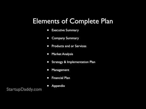 how to write a business plan