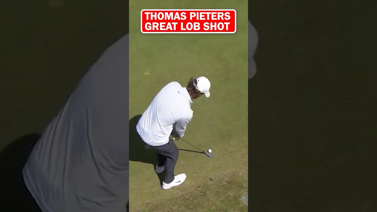 A great flop shot by Thomas Pieters