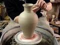 My 1st attempt at making a greek or roman designed amphora vase on the wheel. Making a Greek / Roman Amphora vase on the potters wheel demo clay pottery throwing. Ingleton Pottery www.ingletonpottery.co.uk
