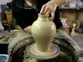 Making a Greek / Roman Amphora vase on the potters wheel demo how to clay throwing ingleton pottery