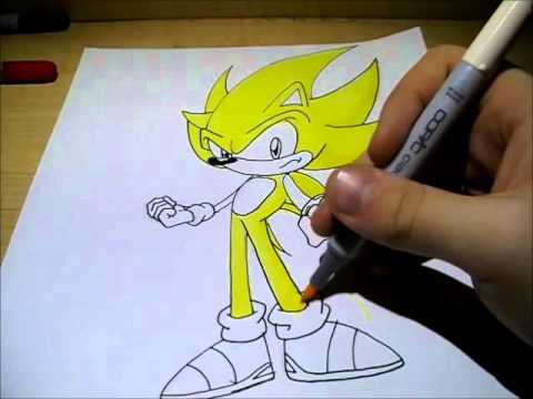 how to draw super sonic