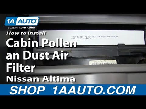 How To Install Replace Change Cabin Pollen an Dust Air Filter 2002-06 Nissan Altima