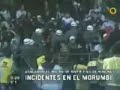 Torcida do River brigando com a PM no Morumbi
