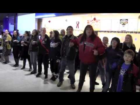 Idle - A round dance flash mob at West Edmonton Mall for Idle No More on December 18, 2012.