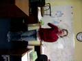 Erica doing the Looney Tunes dance thing.