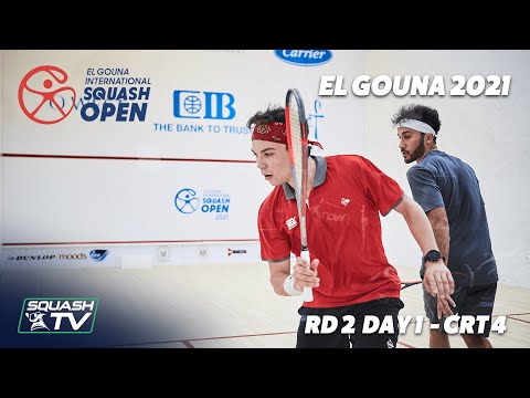 Live Squash: El Gouna 2021 - Rd 2 - Court 4 (Day 1)