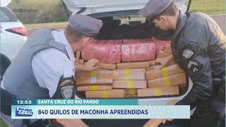 Santa Cruz do Rio Pardo: 840 quilos de maconha apreendidas