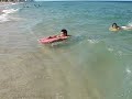 Boogie Boarding back to shore. Boogie Boarding back to shore.
