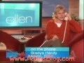 Ellen Degeneres talking to Gladys Hardy