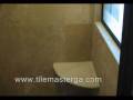 How to - Built in Shower corner seat - bench installation bathtoom travertine tile
