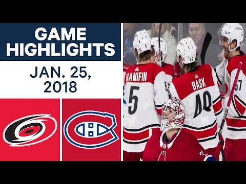 Video: NHL Game Highlights | Hurricanes vs. Canadiens - Jan. 25, 2018