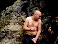 john pickering and chris benson (both psycho englishmen) jumping in to freezing cold water at lyn valley, vancouver.