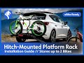 video thumbnail: Hitch Mounted Bike Platform Rack Fits 2