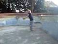 Nicky free runing in his pool