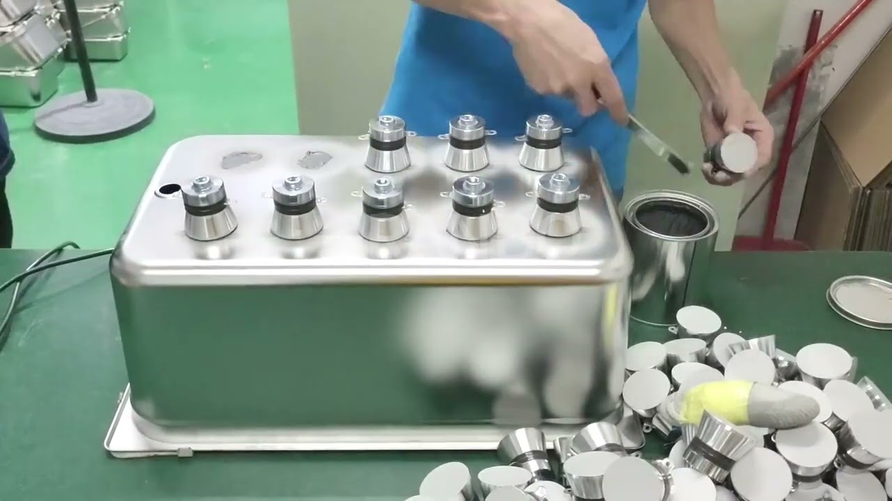 28KHz 60W 100W No Nail Ultrasonic Transducer Bonding 40HKz 50W Vibrating Head Sticking Process
