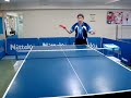 卓球技　ペン両面でのフォアサーブ(６種類)
