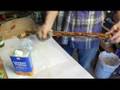 How to Make a Wood Walking Cane : Using Lacquer Thinner to Make Walking Cane