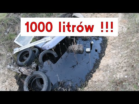 1000 litrów przepalonego oleju silnikowego wylane do lasu