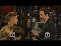 Justin Bieber French Kissing Mannequin On Late Night With Jimmy Fallon 2013 (HD)