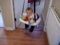 Practicing jumping for the trampoline