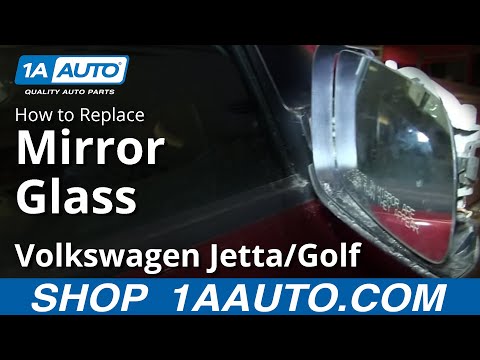 How To Install Replace Broken Mirror Glass 1999-06 VW Jetta and Golf