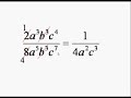 Simplificación de Fracciónes - Monomios 02 Simplificación de Fracciónes - Monomios 02