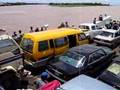 ferry acroos the mekong river in cambodia