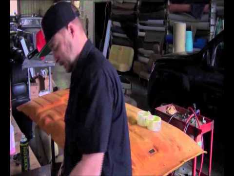 headliner - This video shows you the basics of how to remove the headliner board from the car, strip the old material, and glue on the new material. Every vehicle is dif...