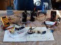 the imhotep radiant oscillator running on energy stored in super capacitors.  it is shown lighting a cfl and charging another capacitor at the same time.