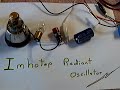the imhotep radiant oscillator running on energy stored in super capacitors.  it is shown lighting a cfl and charging another capacitor at the same time.