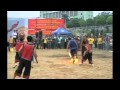 Chinese athletes play 'Fireball' - basketball on fire