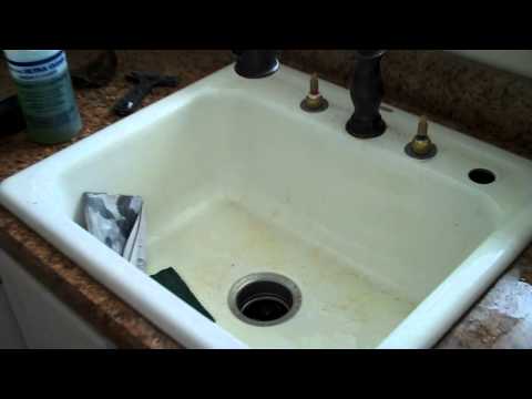 how to repair porcelain sink