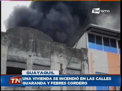 Una vivienda se incendió en las calles Guaranda y Febres Cordero