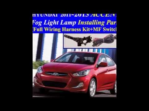 Fog Light Install Kit,Full Wiring Harness for 2011~2015  HYUNDAI ACCENT+MF Switch