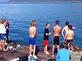 øystein og gjengen hopper i havet XD